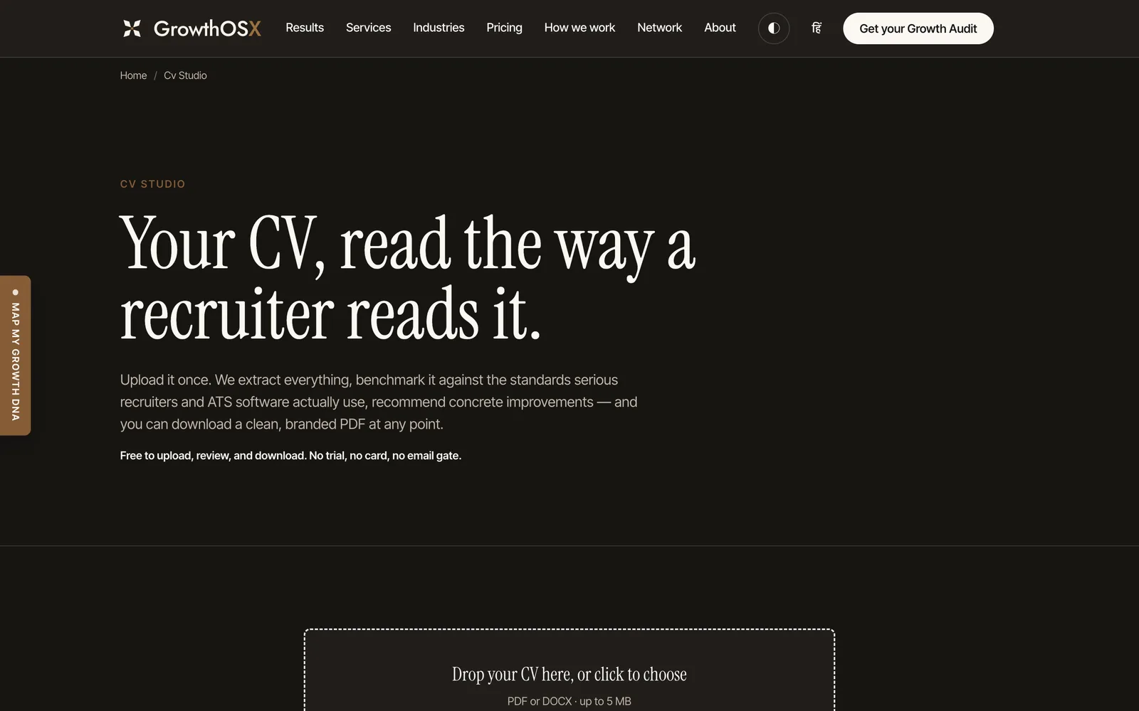 CV Studio on growthosx.in