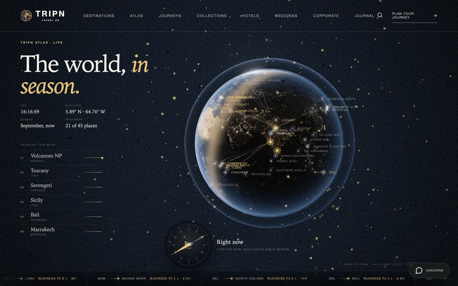 TRIPN Atlas globe at tripn.in/world